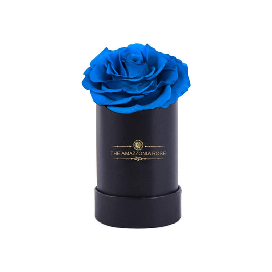 Amazzonia Bouquet 7 Rose Stabilizzate Lunga Durata Cofanetto D'amore - Blu