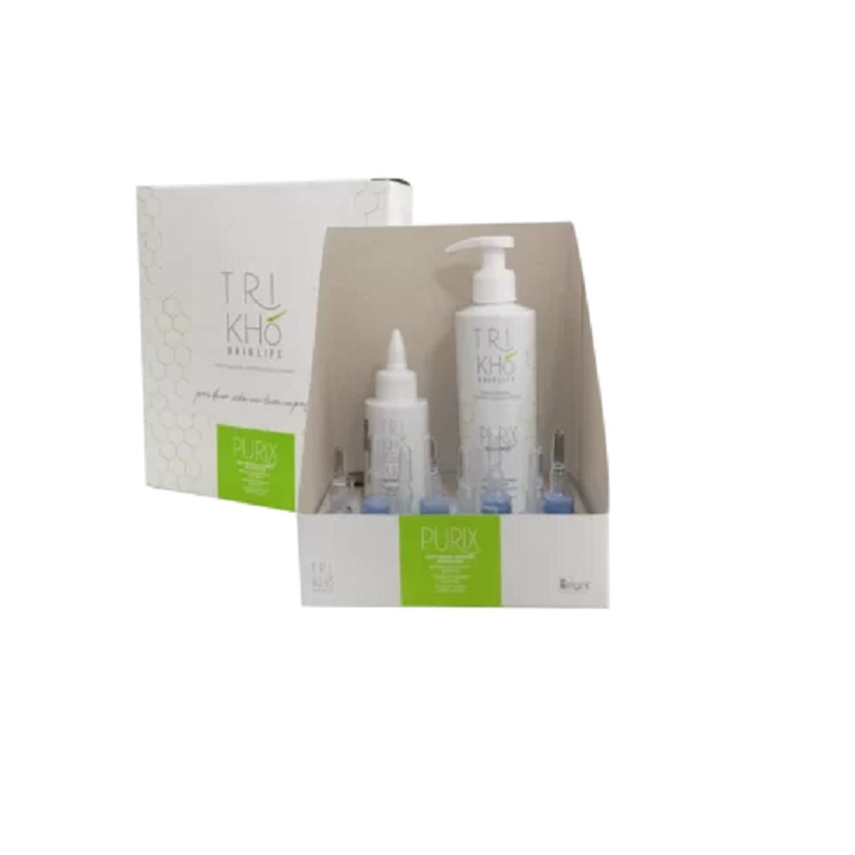 Bright Trikho Purix - Kit Trattamento Intensivo Antiforfora(Shampoo+Crema Purificante+Fiale)