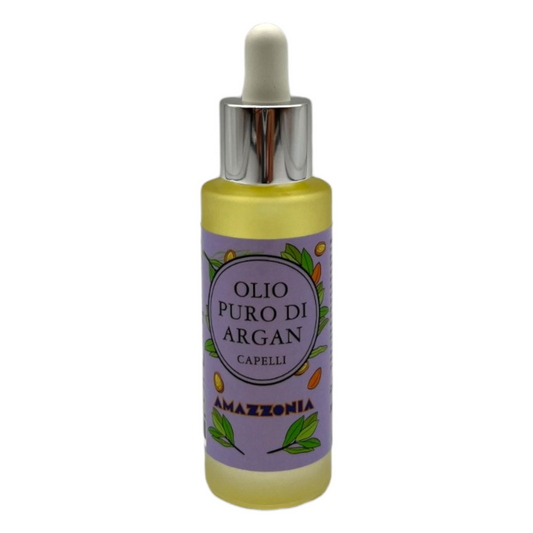 Amazzonia Olio Puro di Argan per Capelli Trattamento Ecobio Protettivo 30ml